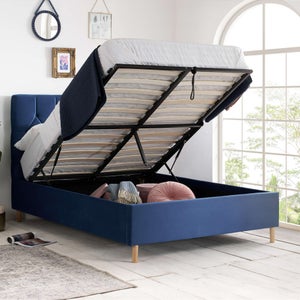 Loxley Velvet Ottoman Bed Frame