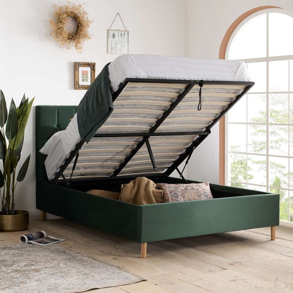 Loxley Velvet Ottoman Bed Frame