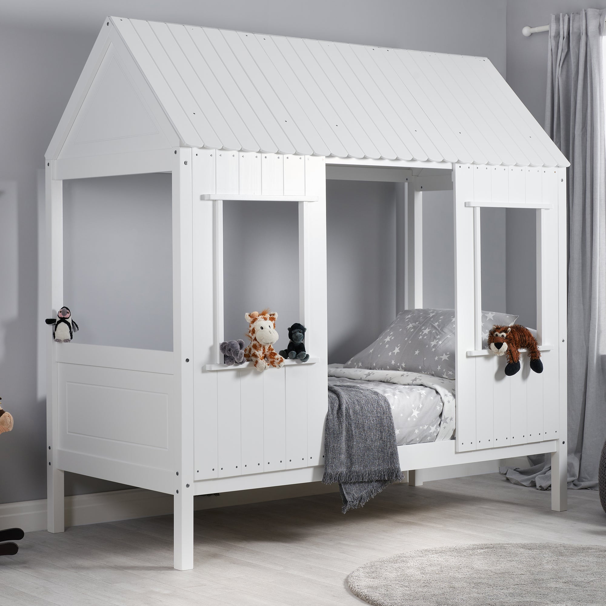 Kids Treehouse Bed, White