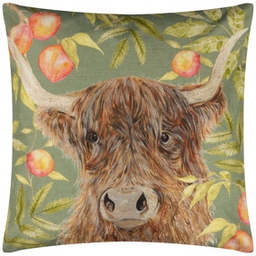 Evans Lichfield Grove Highland Cow Outdoor Cushion