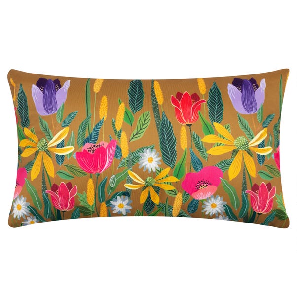 Wylder Nature House Of Bloom Celandine Outdoor Boudoir Cushion image 1 of 4