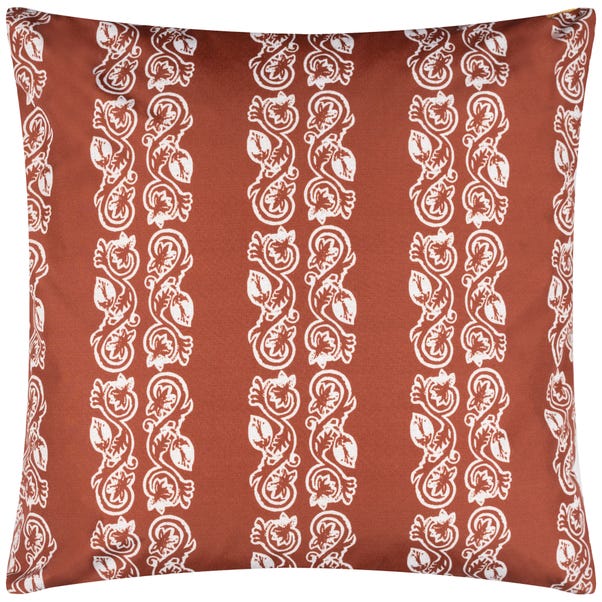Paoletti Kalindi Stripe Large Outdoor Cushion Terracotta