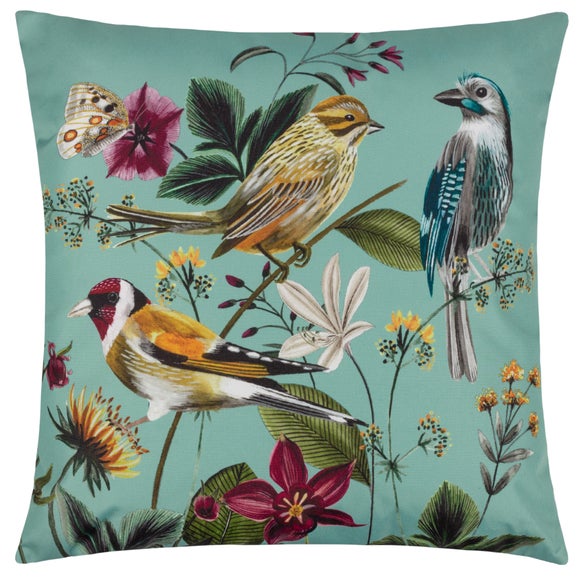 Wylder Nature Midnight Garden Birds Outdoor Cushion Dunelm