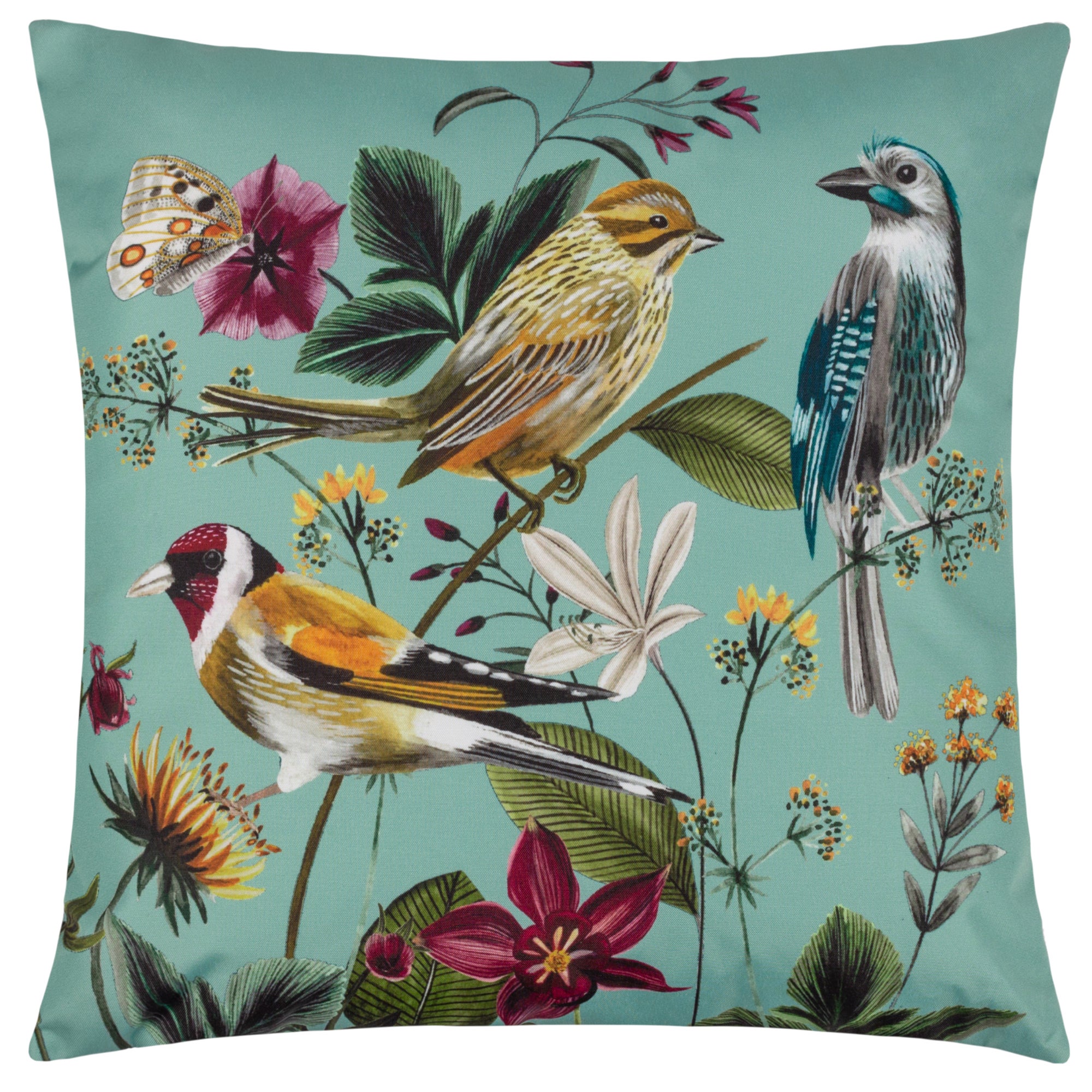 Wylder Nature Midnight Garden Birds Outdoor Cushion