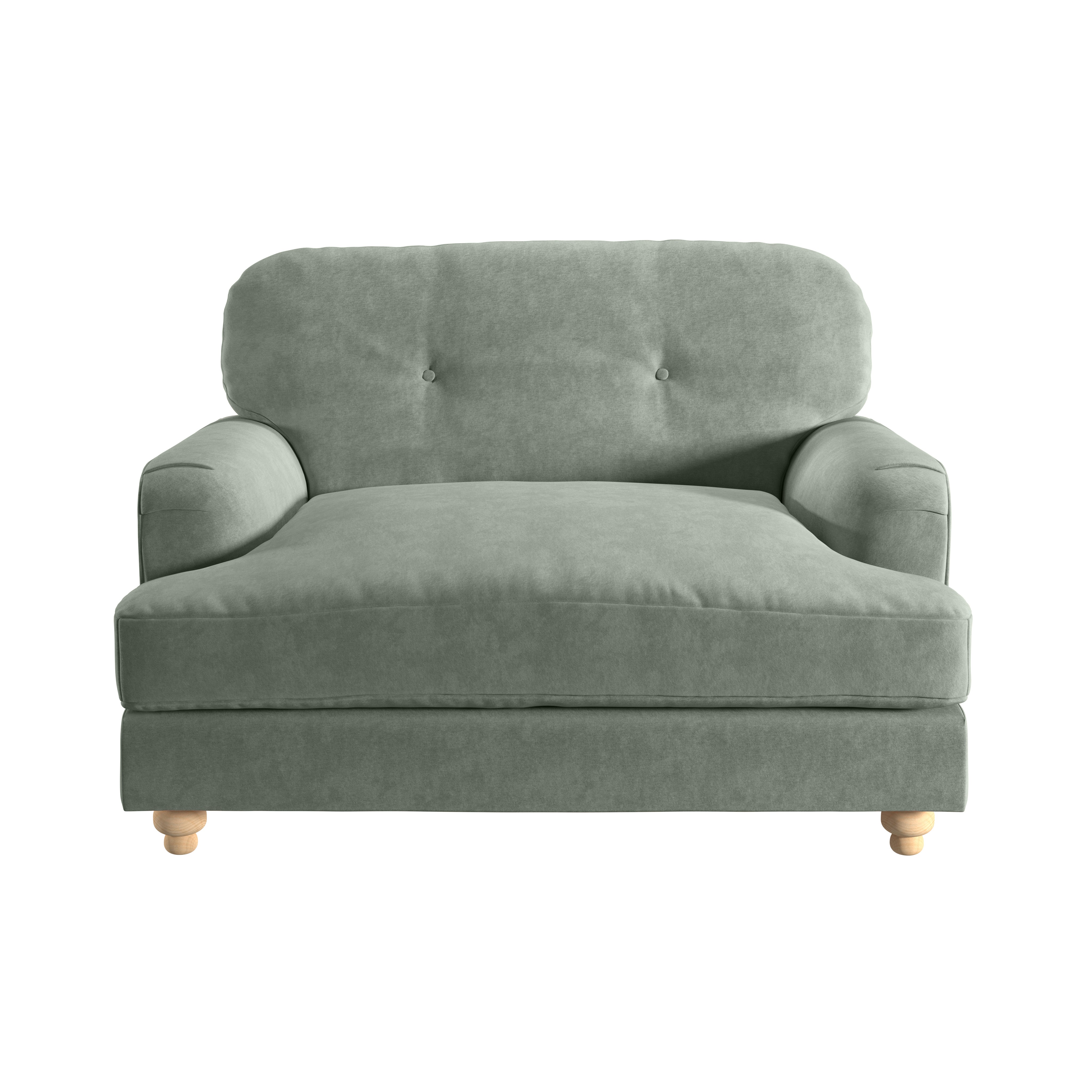 Martha Vintage Velvet Snuggle Chair | Dunelm