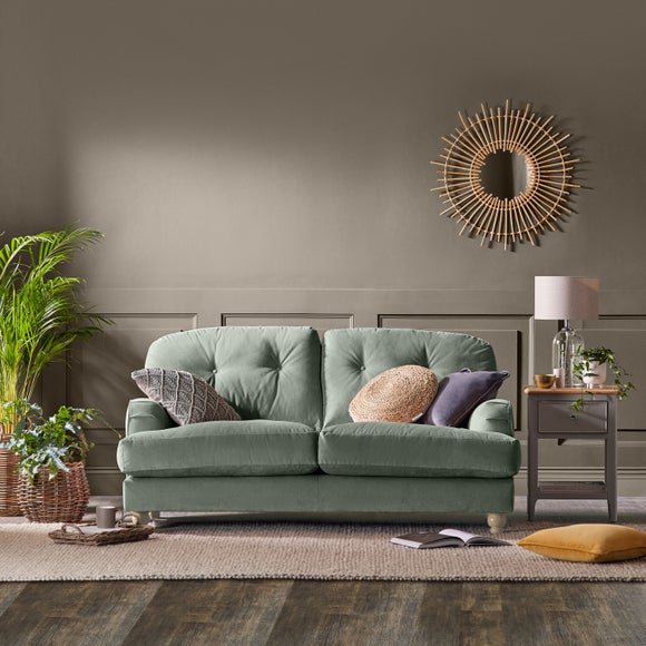 Next green deals velvet sofa