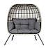 St Kitts Rattan Double Nest Chair Stone (Grey)