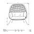 St Kitts Rattan Double Nest Chair Stone (Grey)