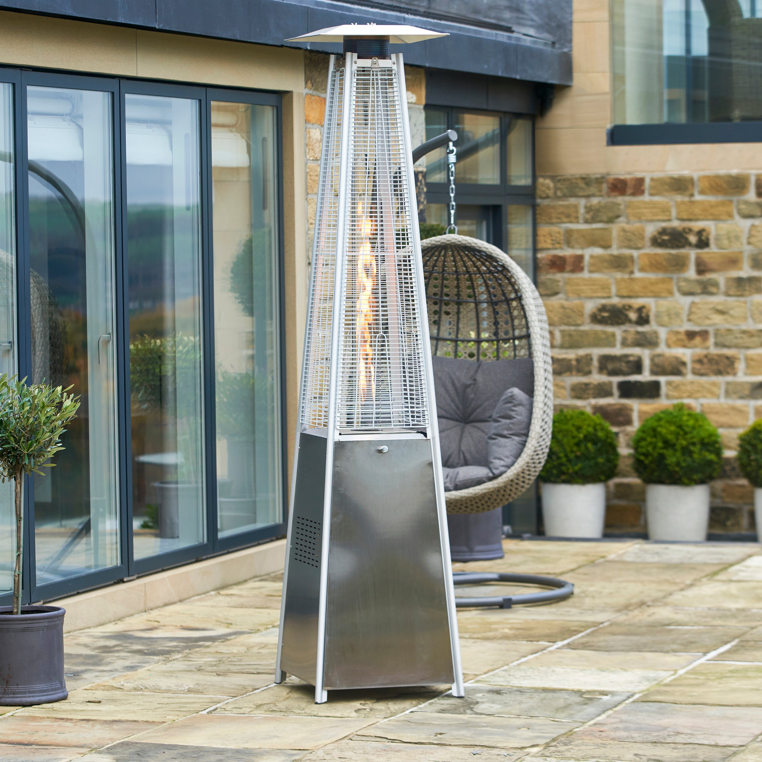 Quadrilateral Patio Heater Stainless Steel