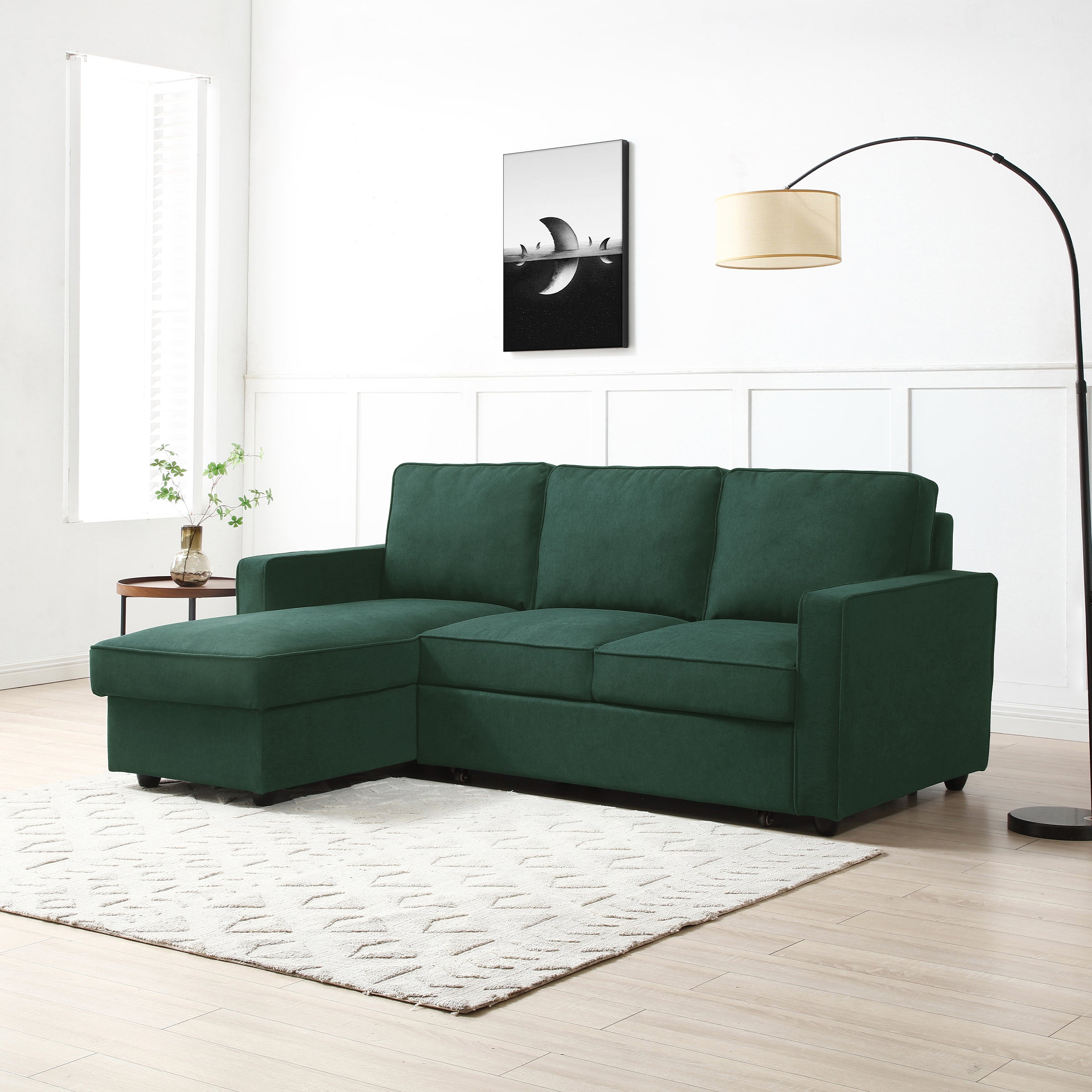 Kayden Reversible Woven Corner Storage Sofa Bed