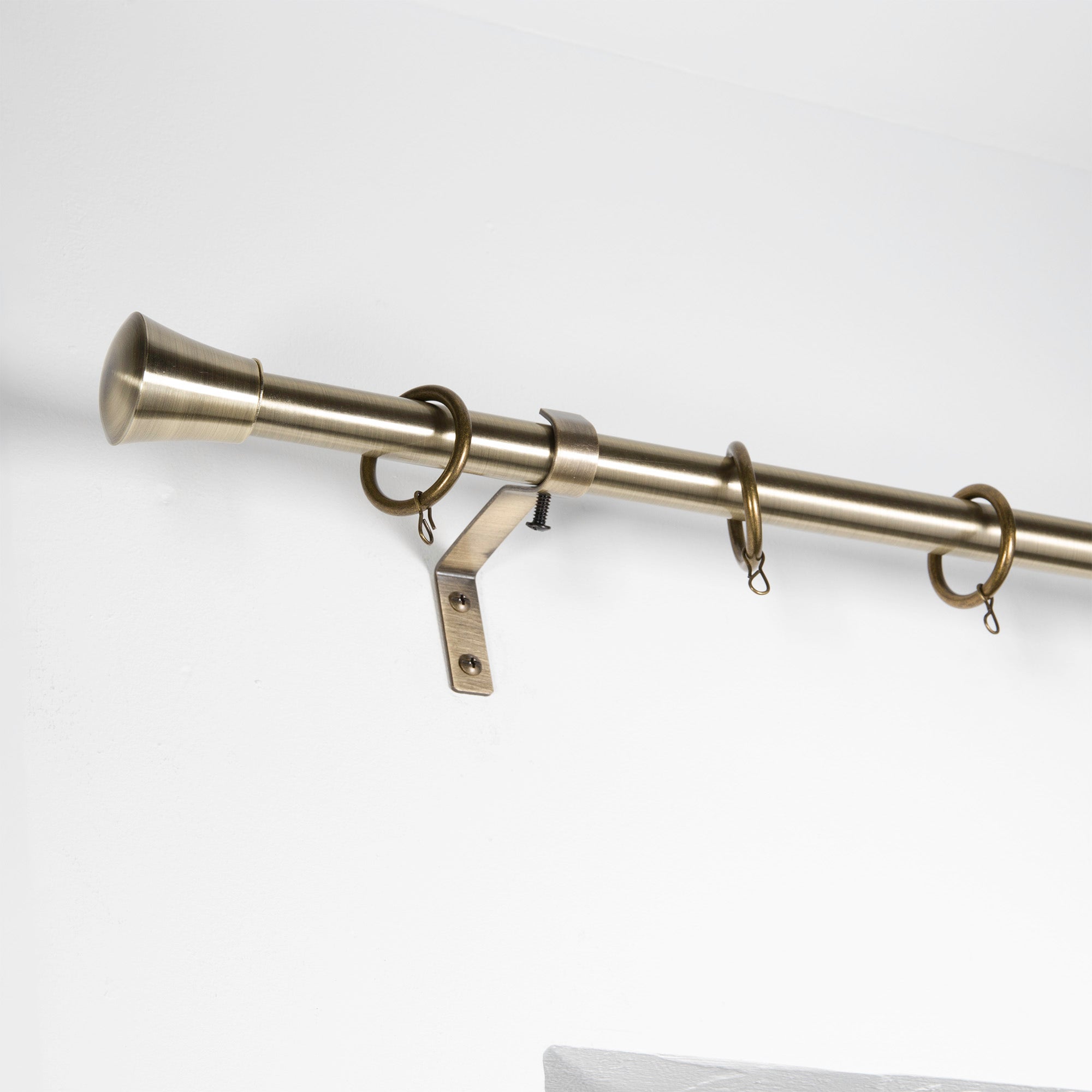 Trumpet Extendable Metal Curtain Pole Dia 1619mm Beige