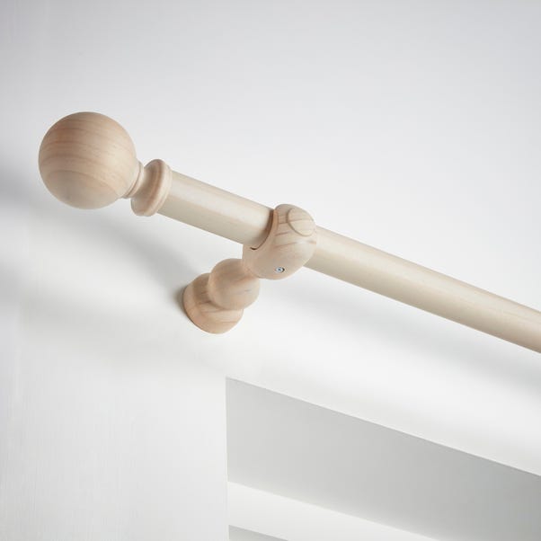 Churchgate Fixed Wooden Curtain Pole with Rings image 1 of 3