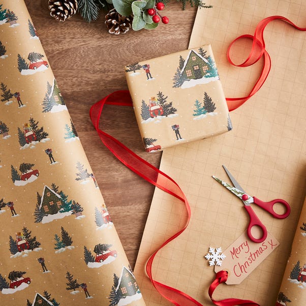 3m Christmas Scene Wrapping Paper image 1 of 4