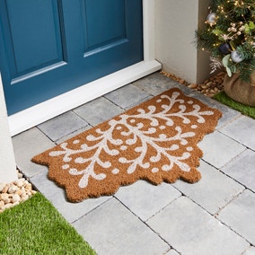 Snowflake Coir Doormat