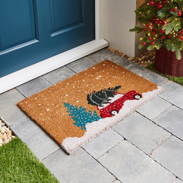 Christmas Car Coir Doormat image 1 of 4