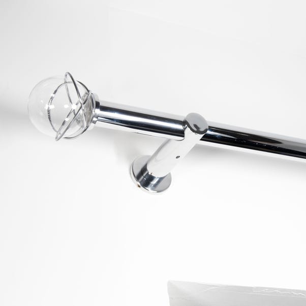 Dorma Glass Ball Metal Extendable Eyelet Curtain Pole image 1 of 3