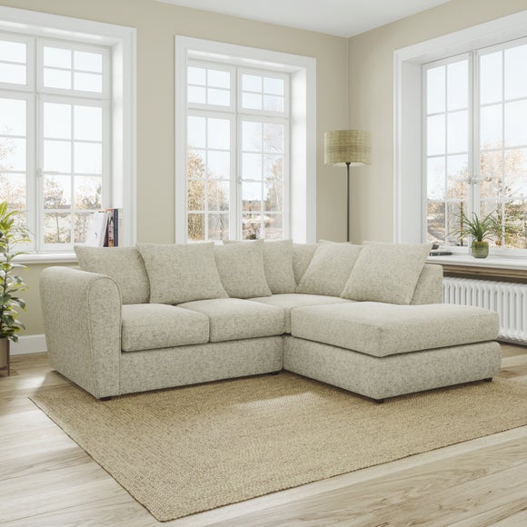 Blake Curved Arm Chunky Chenille Corner Chaise Sofa