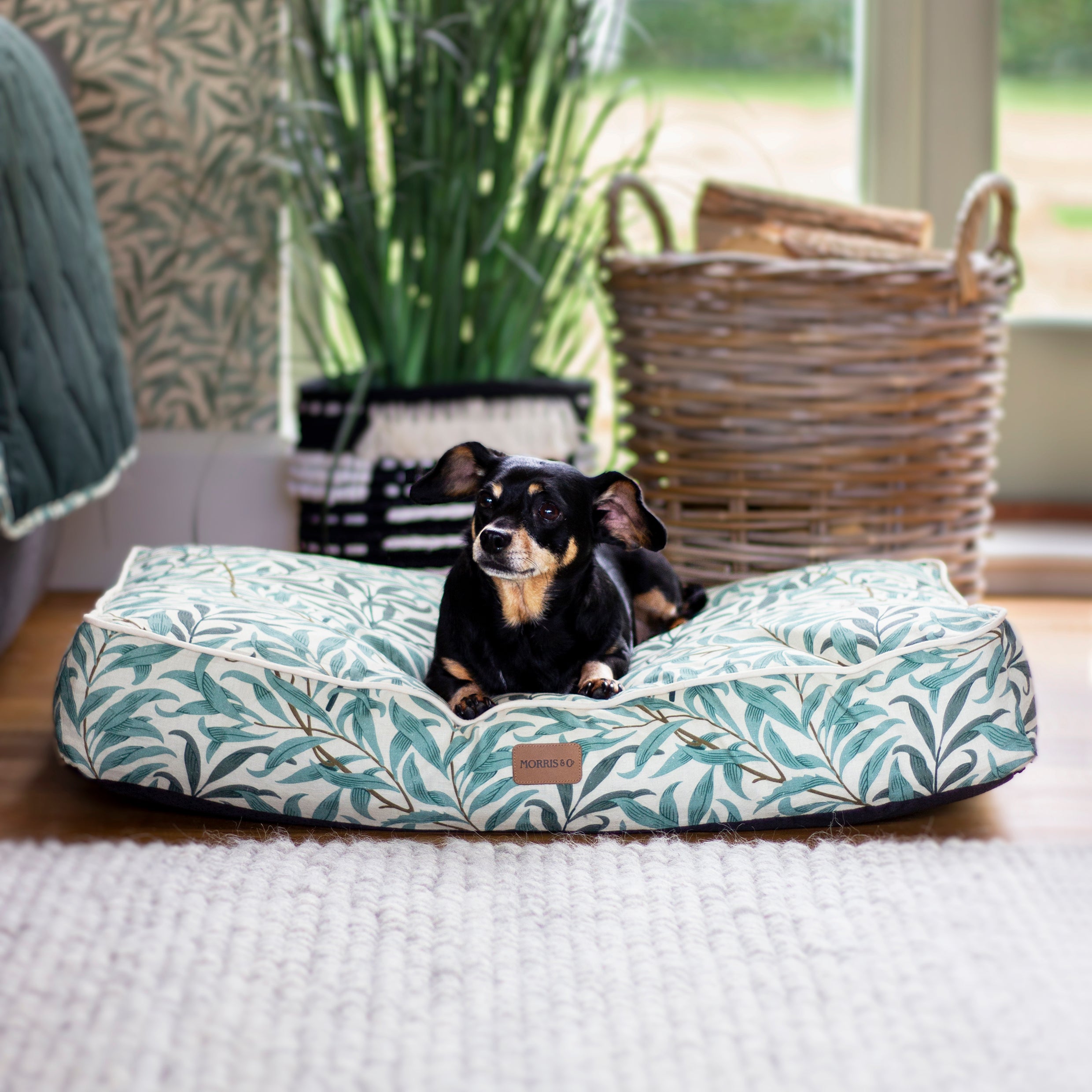 Morris & Co Willow Boughs Mattress Pet Bed Green