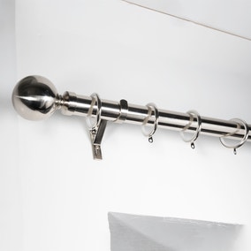 Ashton Fixed Metal Curtain Pole with Rings