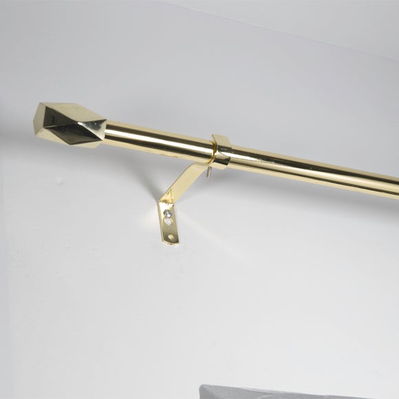 Geo Extendable Metal Eyelet Curtain Pole