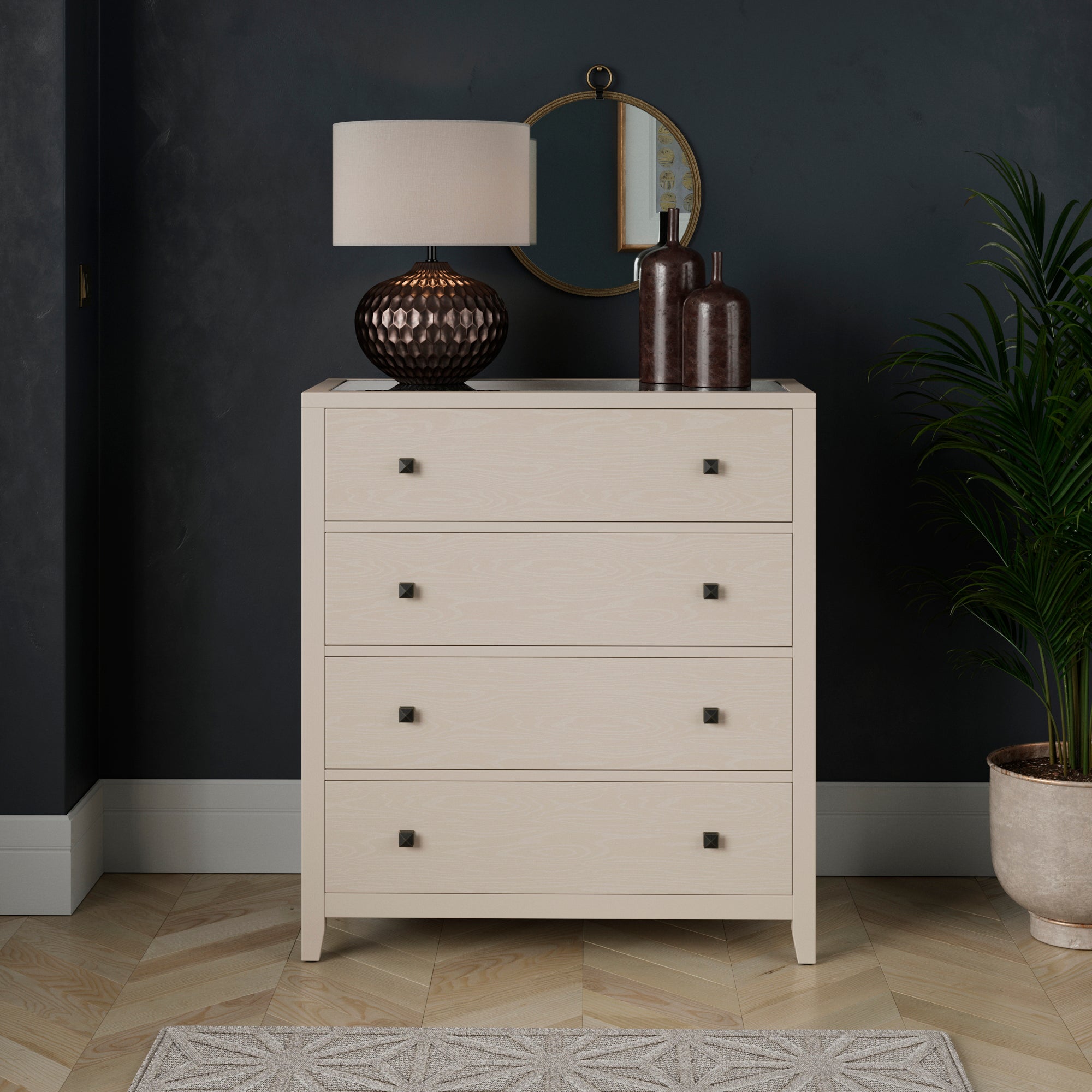 Malone 4 Drawer Chest Of Drawers Beige