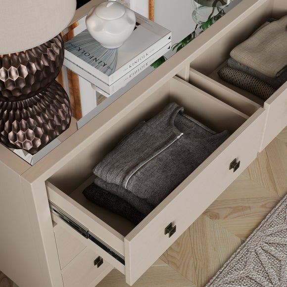 Luxe Wide 6 Drawer Chest Of Drawers | Dunelm