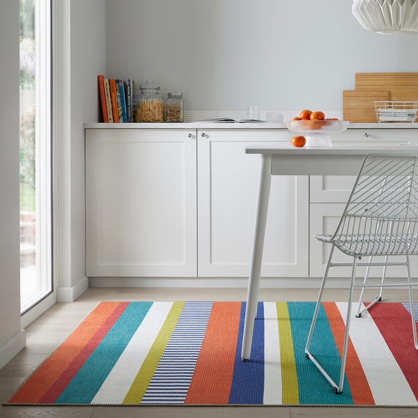 Dixie Striped Washable Rug image 1 of 5