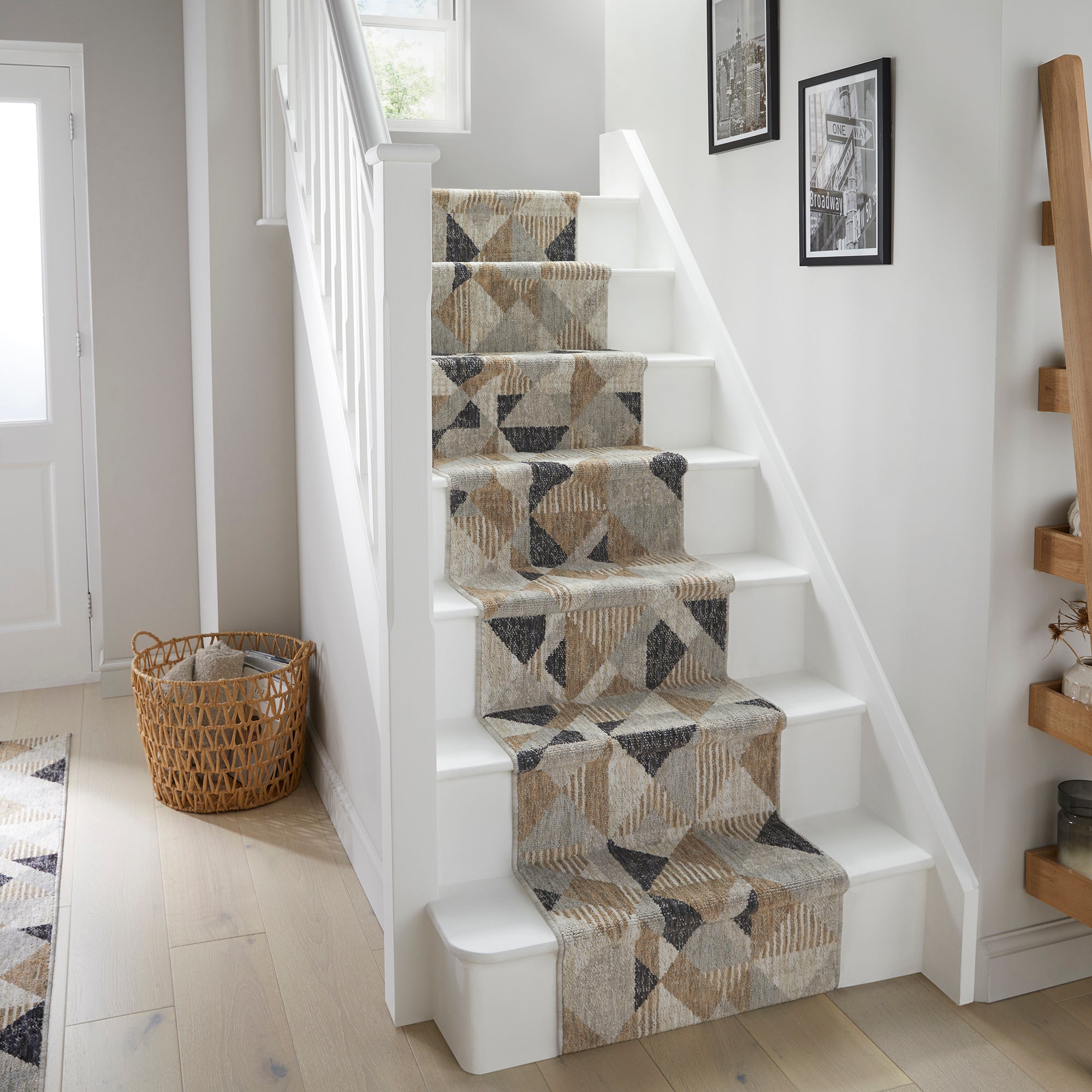 Fuse Geometric Stair Runner Fuse Geo Natural