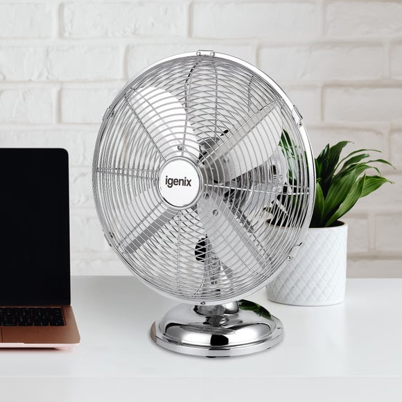 Click to view product details and reviews for Igenix 12 Chrome Desk Fan.