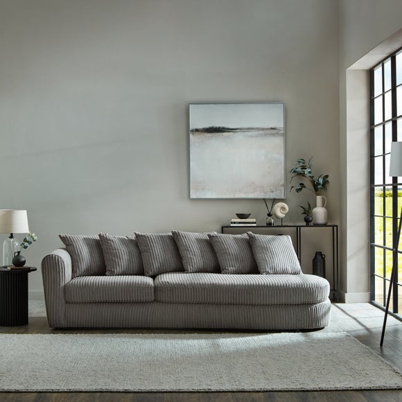 Blake Curved Arm Scatter Back Jumbo Cord Corner Chaise