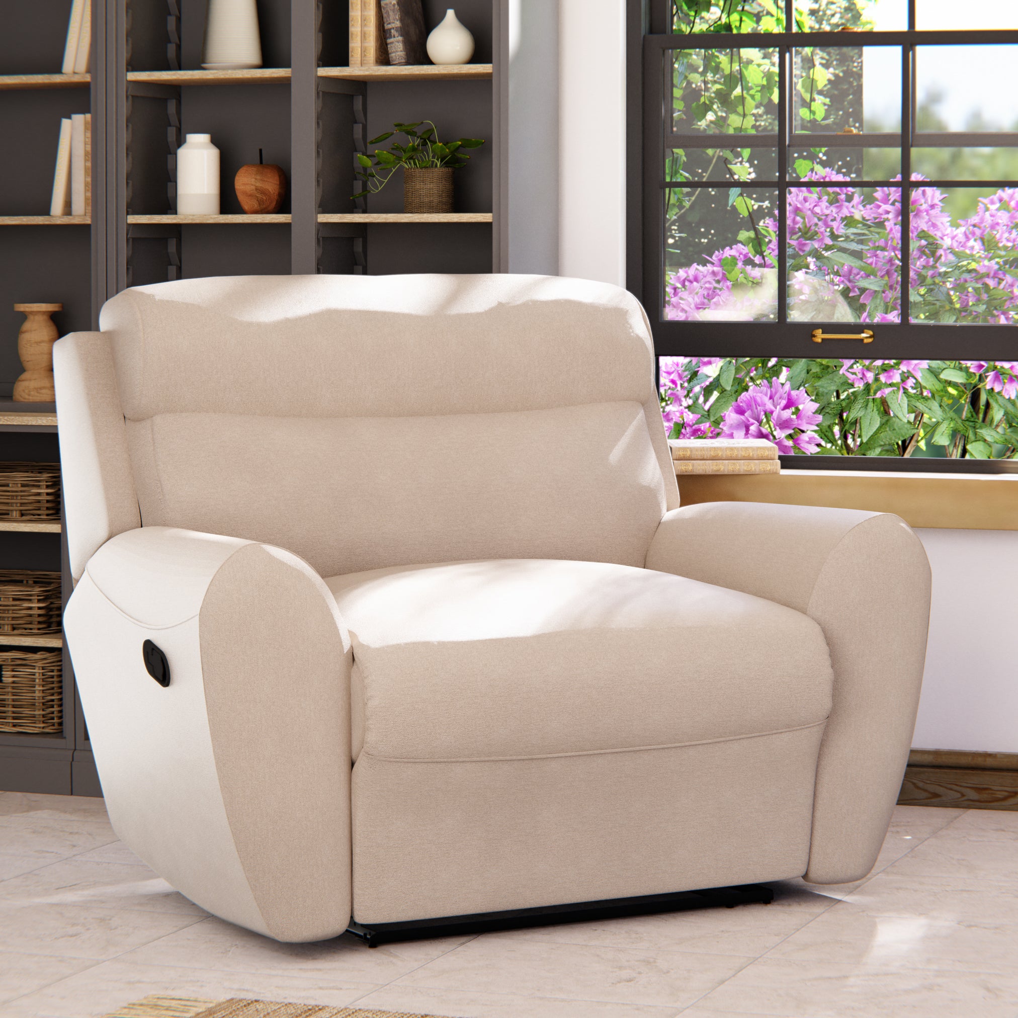 Wareham Manual Recliner Snuggle Sofa Beige