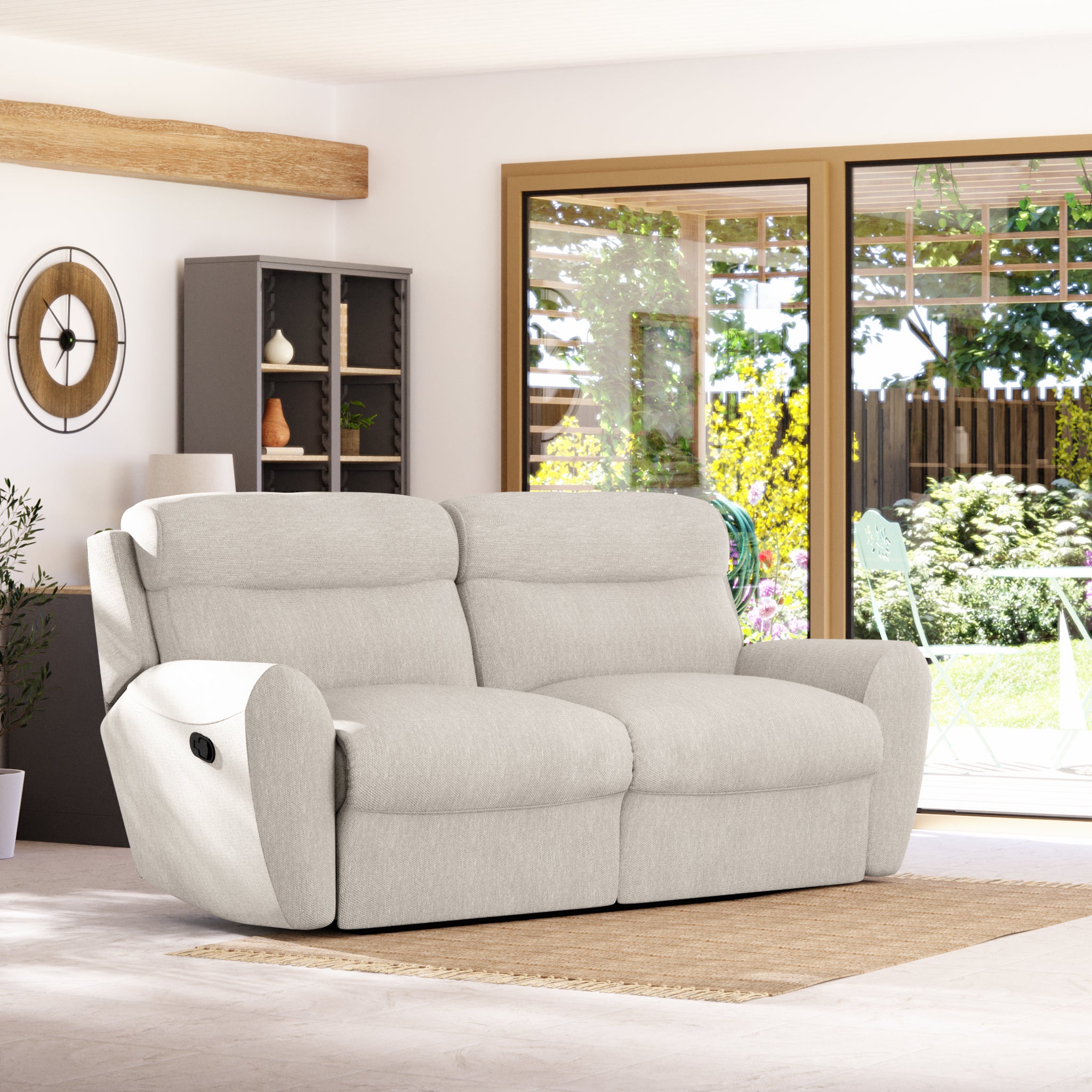 Wareham 3 Seater Manual Recliner Sofa Grey