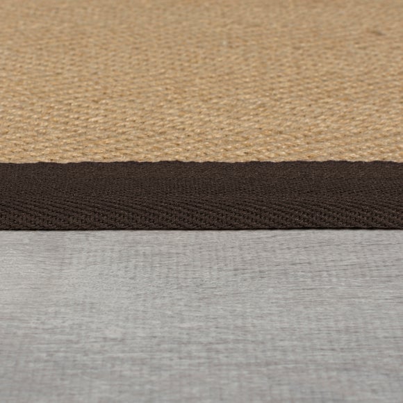 Herringbone Jute Border Stair Runner Dunelm