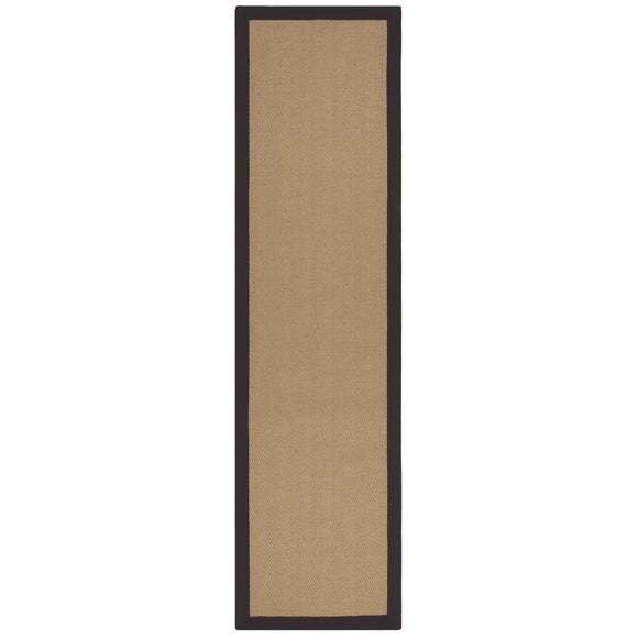 Herringbone Jute Border Stair Runner Dunelm