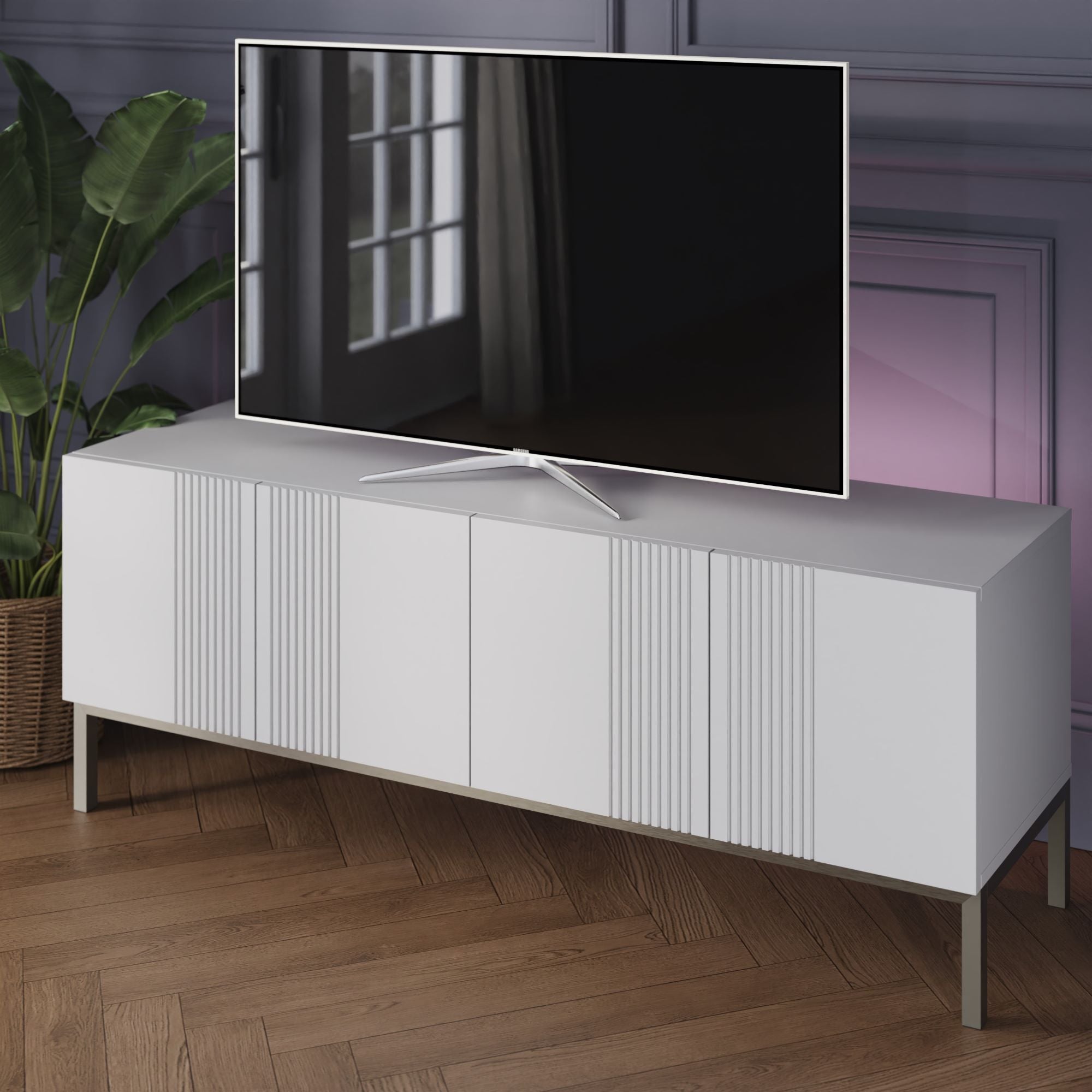 Iona Smart Large Tv Unit White