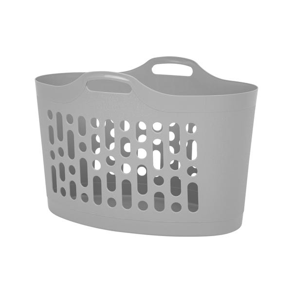 Flexi Grey Laundry Basket, 50L image 1 of 1