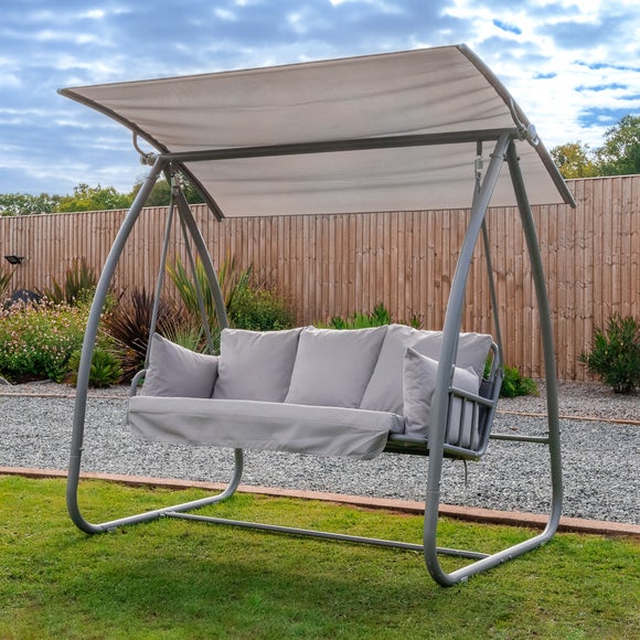 Newmarket 3 Seater Swing Grey Dunelm