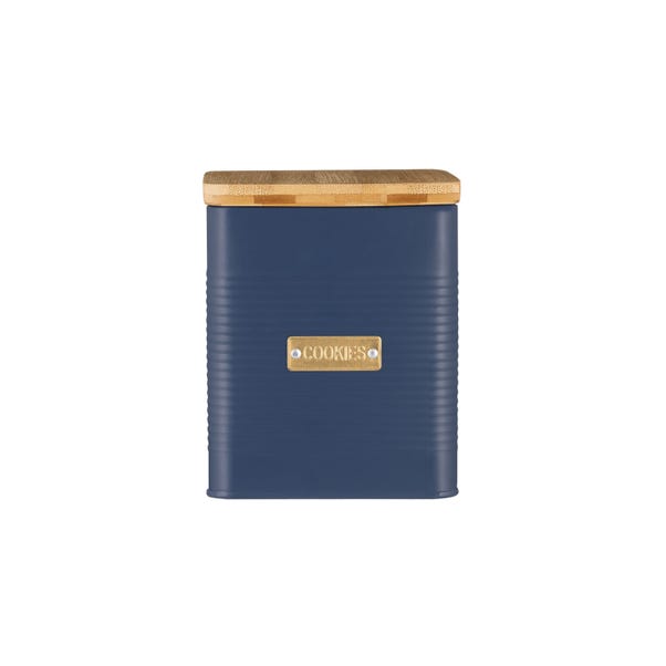Otto Square Navy Cookie Canister image 1 of 2