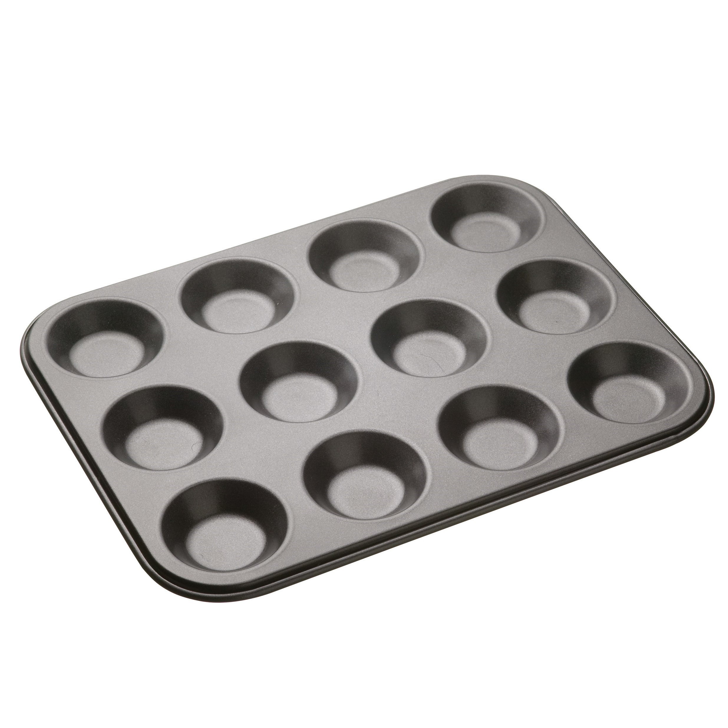 Photos - Bakeware Masterclass Non Stick 12 Cup Shallow Baking Pan 32cm x 24cm Grey 