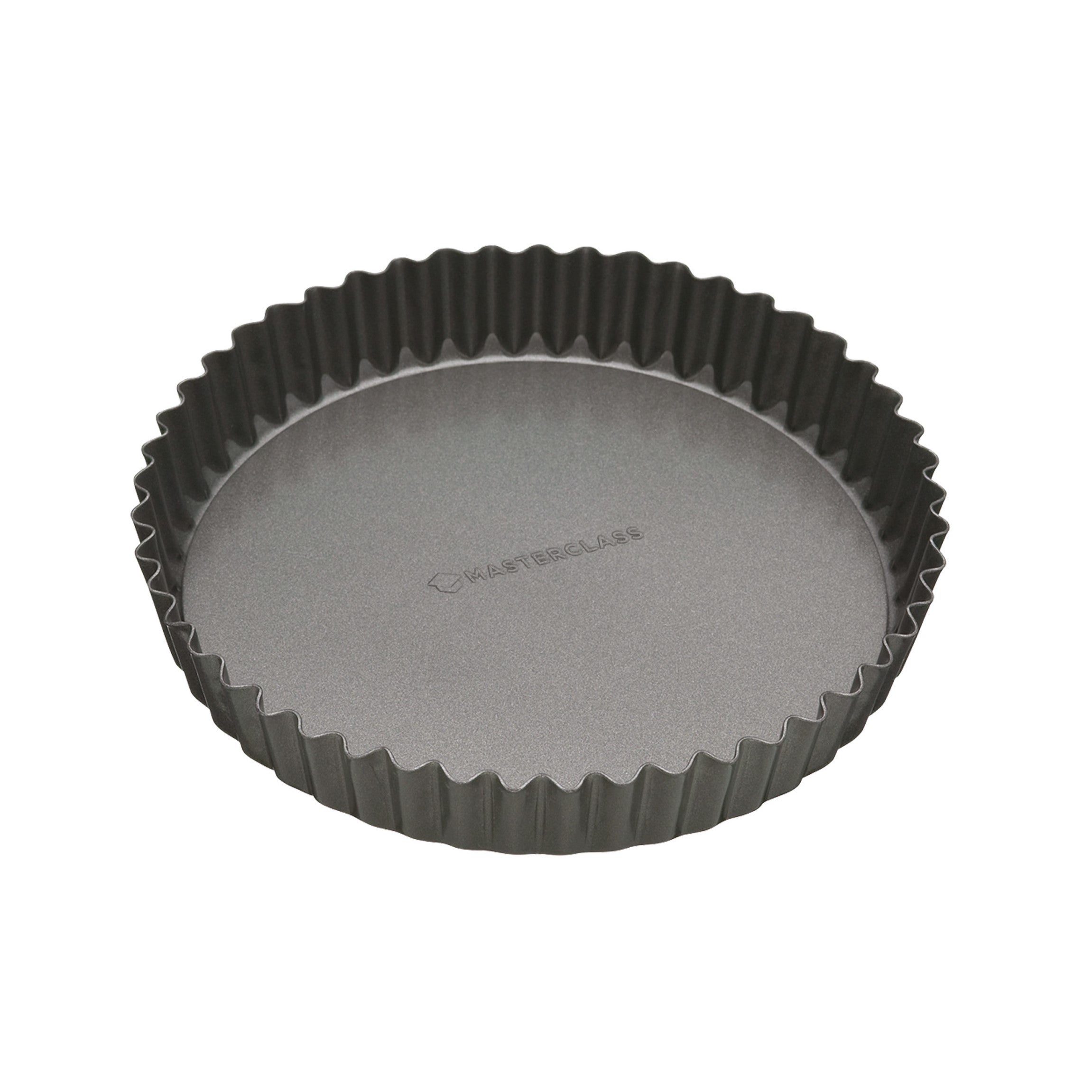 Photos - Bakeware Masterclass Non Stick Fluted Loose Base Quiche Tin Round 20cm Grey 
