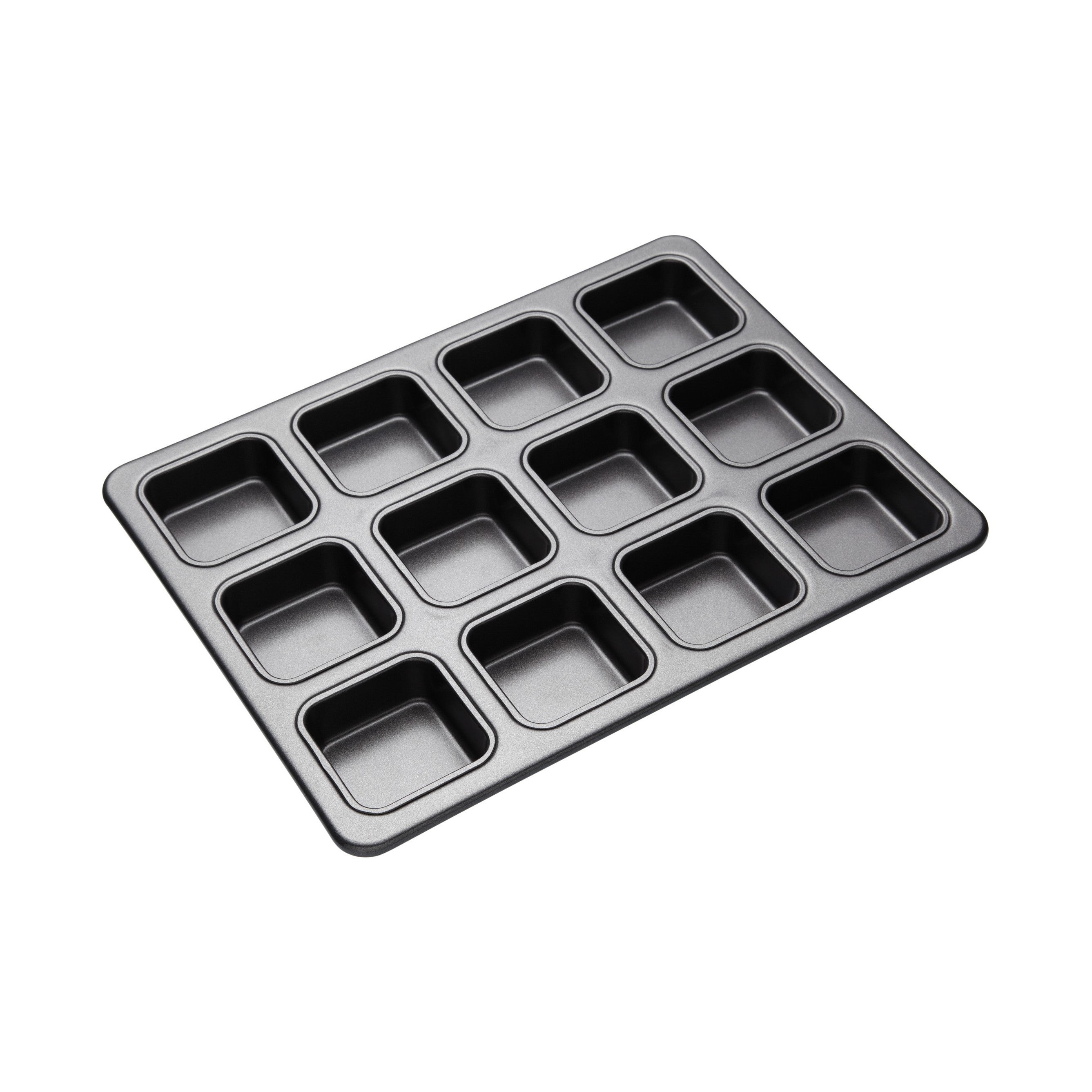 Masterclass Non Stick Large 12 Cup Square Brownie Pan 34cm X 26cm Grey