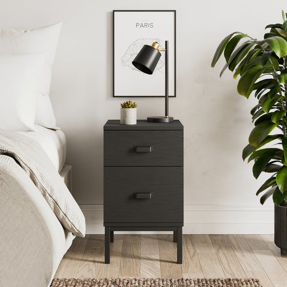 Narrow metal deals bedside table