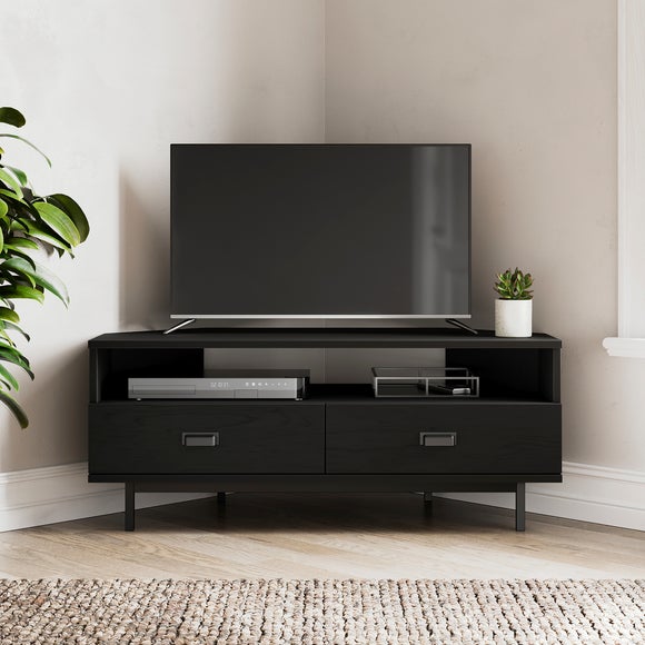 Black tv online stand with drawers