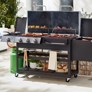 Tower Ignite Multi Xl Gas Bbq- Black Steel