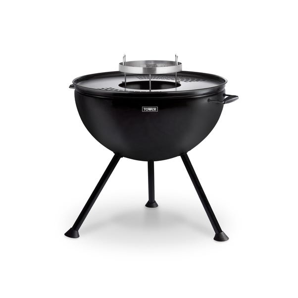 Tower Sphere Charcoal Pit 'n' Grill, Black Steel image 1 of 7