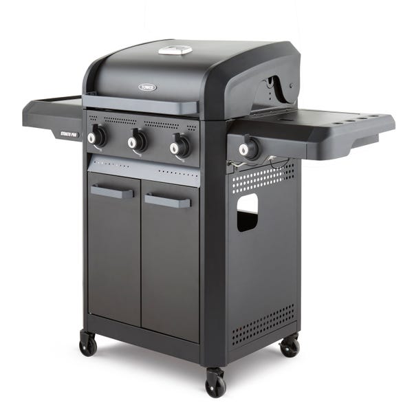 Tower Stealth Pro Four Burner Gas BBQ with Rotisserie, Black Steel image 1 of 7