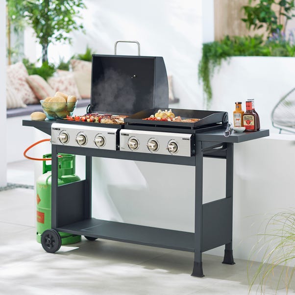 Tower Goucho Gas BBQ & Plancha, Black Steel image 1 of 7