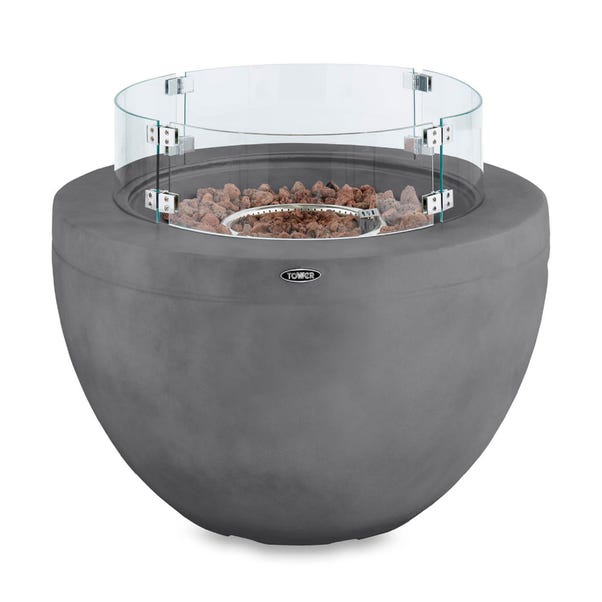 Tower Magna Round Gas Fire Pit, Grey image 1 of 7