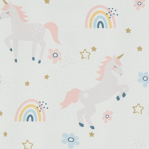 Unicorn Blackout Made to Measure Roller Blind Fabric Sample MultiColoured