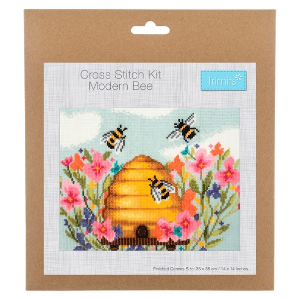 Modern Bee Cross Stitch Kit image 1 of 5
